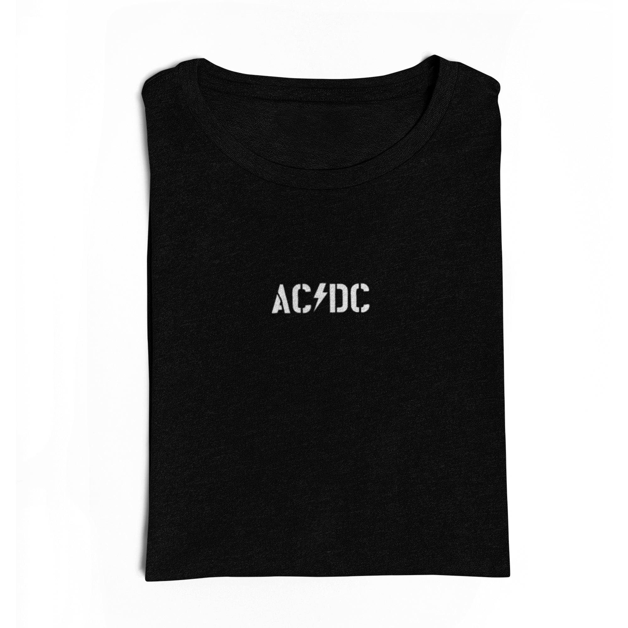 ACDC Men\'s T-shirt Charcoal Melange | West Back Waterbase Print - Nolan