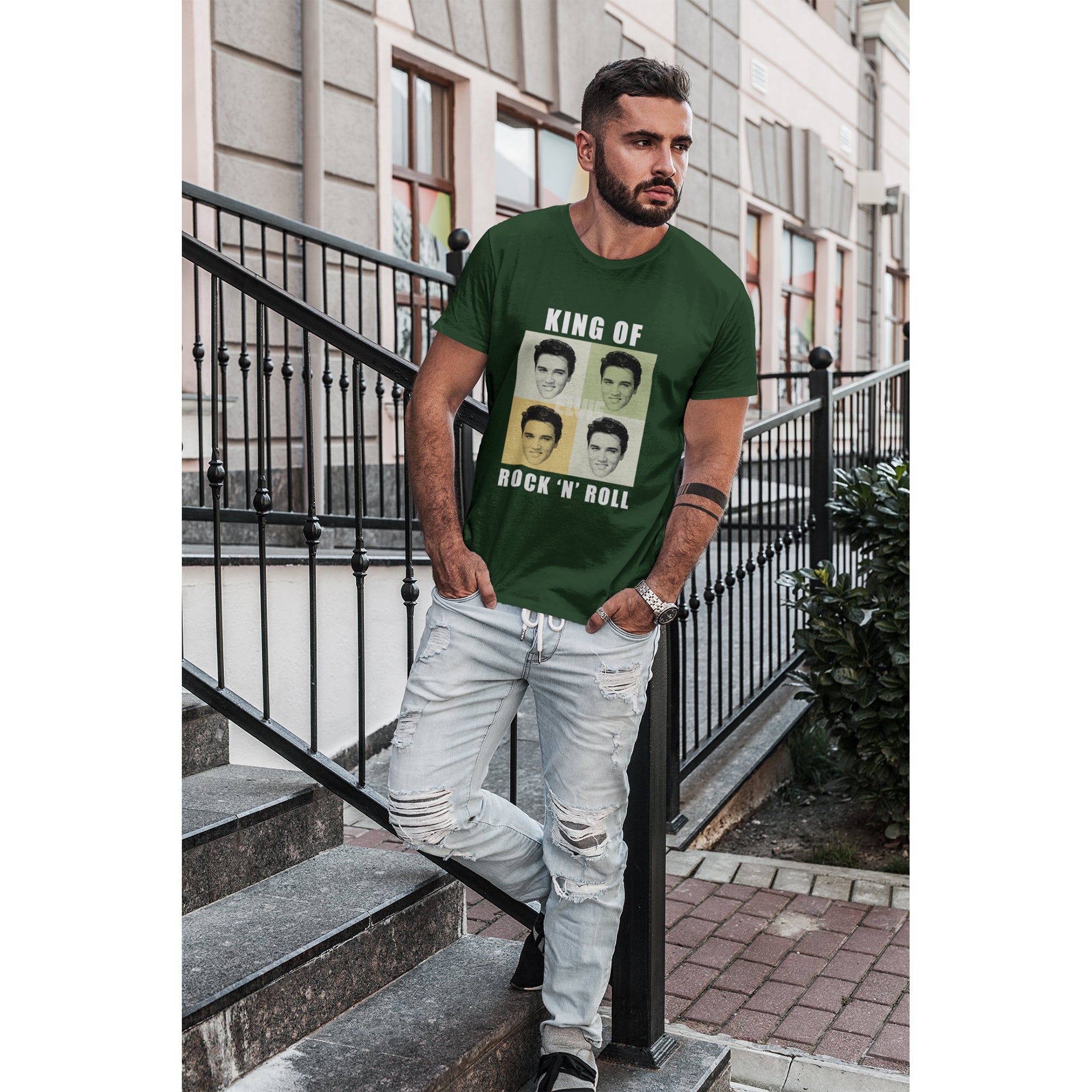 Elvis Presley Graphic Mens T-shirt | Glow in the Dark