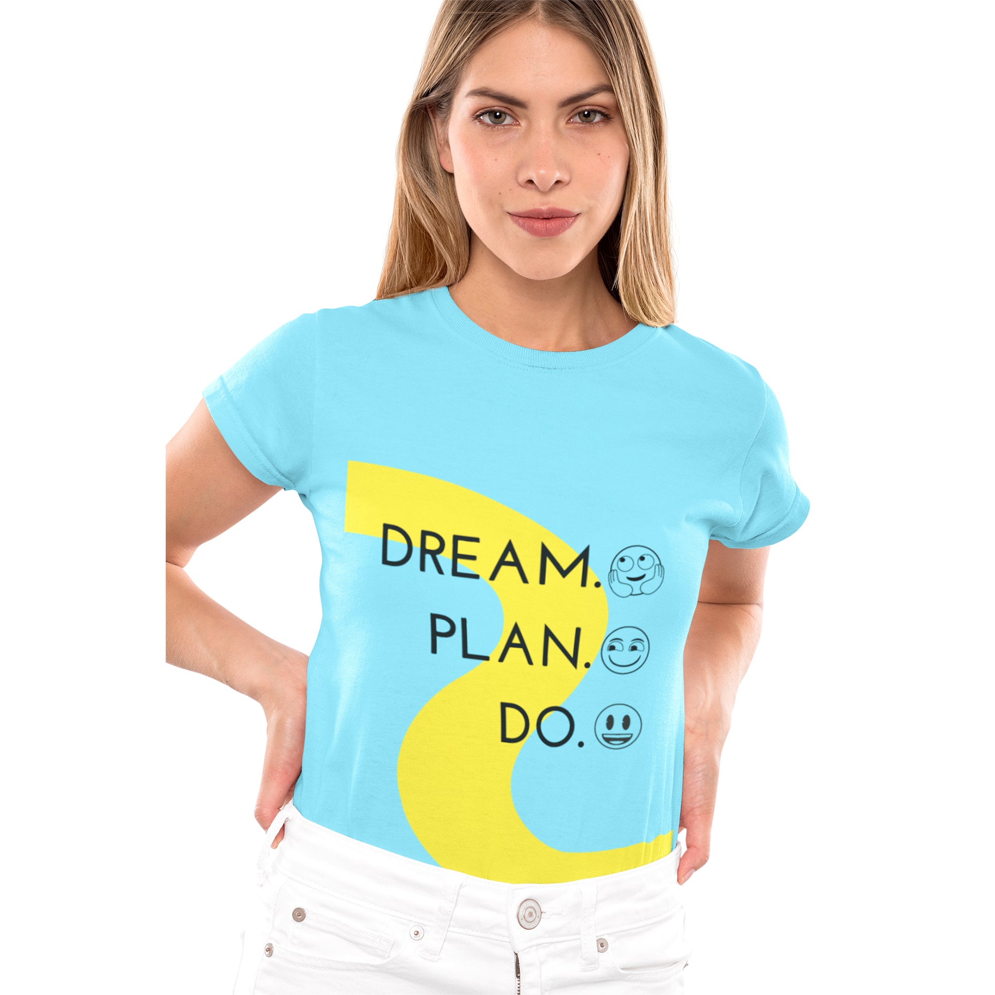 Emoji Women's T-shirt-Dream Plan Do