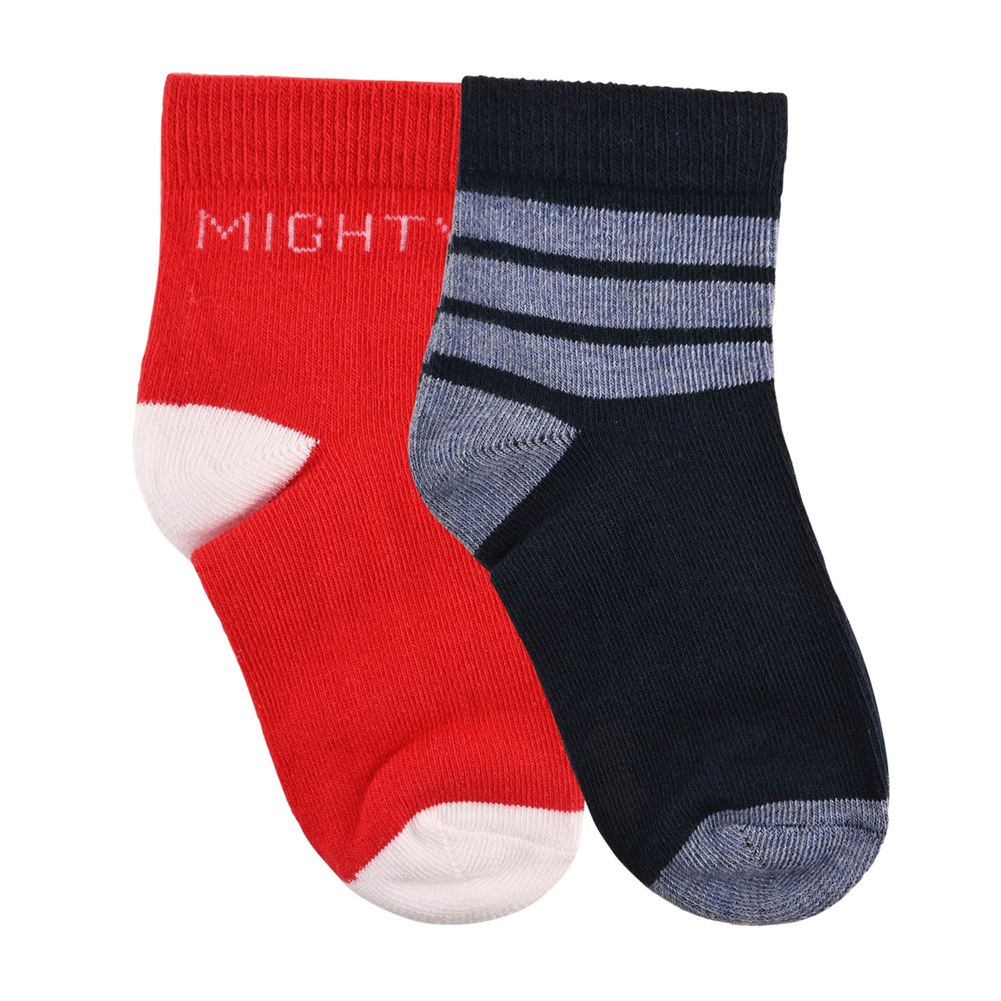 Kids Socks ( Pack of 2 ) | Mighty & Grey Stripes